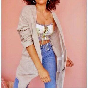 Donni Sandwash ~ Cardigan Topper  New with Tags FAST SHIP OSFA Neutral Striped